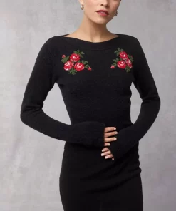 Clothing Rouje | Samia Dress Brode Noir
