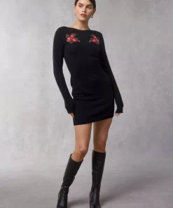 Clothing Rouje | Samia Dress Brode Noir
