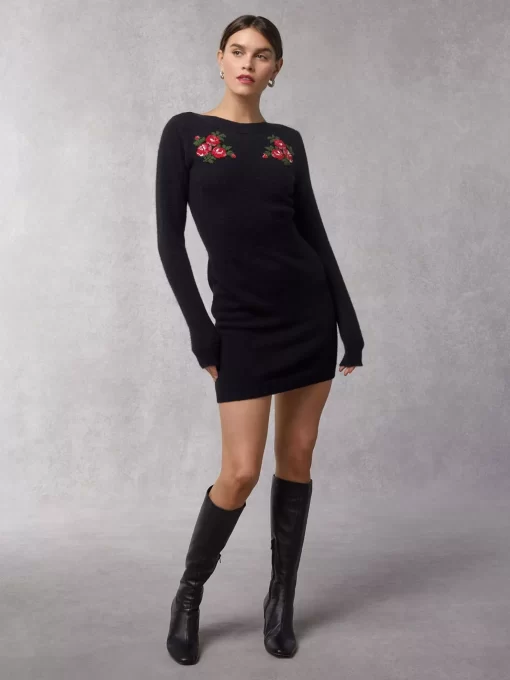 Clothing Rouje | Samia Dress Brode Noir