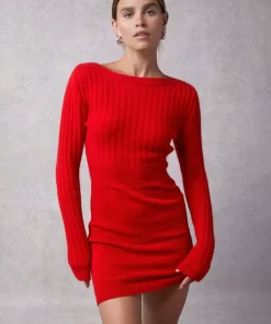 Clothing Rouje | Samia Dress Uni Rouge