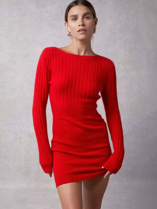 Clothing Rouje | Samia Dress Uni Rouge