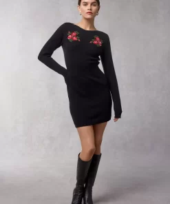 Clothing Rouje | Samia Dress Brode Noir