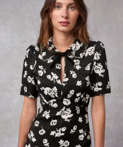 Clothing Rouje | Sheila Dress Rose Coquette Black