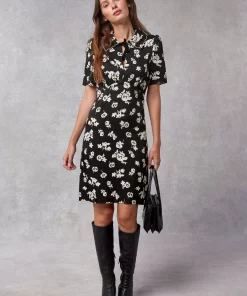Clothing Rouje | Sheila Dress Rose Coquette Black