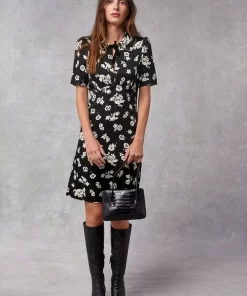 Clothing Rouje | Sheila Dress Rose Coquette Black