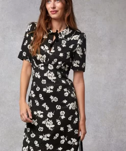Clothing Rouje | Sheila Dress Rose Coquette Black