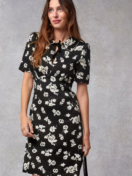 Clothing Rouje | Sheila Dress Rose Coquette Black