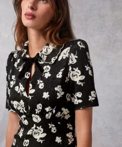 Clothing Rouje | Sheila Dress Rose Coquette Black