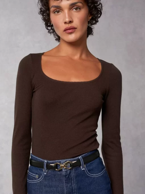 Clothing Rouje | Sia Top Marron