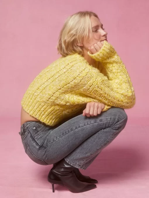 Clothing Rouje | Silva Cardigan Uni Jaune
