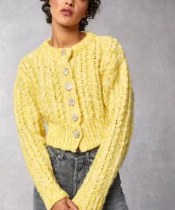 Clothing Rouje | Silva Cardigan Uni Jaune