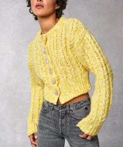 Clothing Rouje | Silva Cardigan Uni Jaune