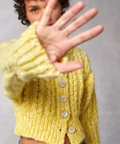 Clothing Rouje | Silva Cardigan Uni Jaune
