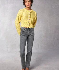 Clothing Rouje | Silva Cardigan Uni Jaune