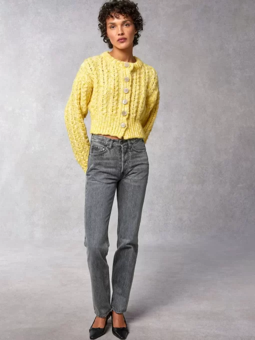 Clothing Rouje | Silva Cardigan Uni Jaune