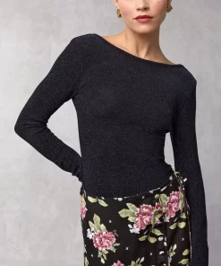 Clothing Rouje | Solyana T-Shirt Lurex Marine
