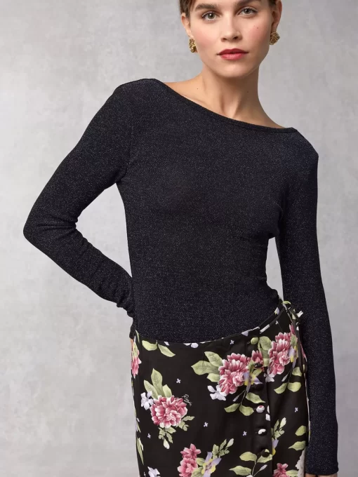 Clothing Rouje | Solyana T-Shirt Lurex Marine