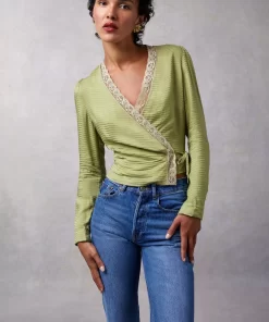 Clothing Rouje | Tessie Shirt Jacquard Tilleul
