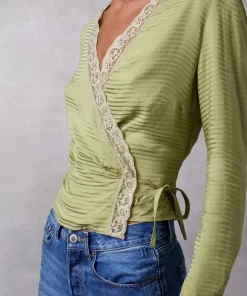 Clothing Rouje | Tessie Shirt Jacquard Tilleul