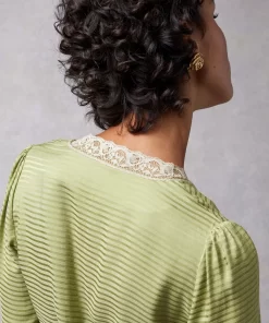 Clothing Rouje | Tessie Shirt Jacquard Tilleul