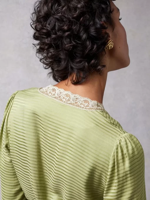 Clothing Rouje | Tessie Shirt Jacquard Tilleul