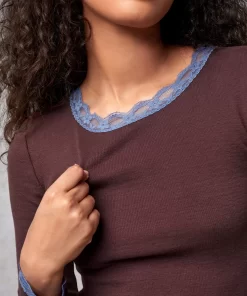 Clothing Rouje | Timothee T-Shirt Uni Prune