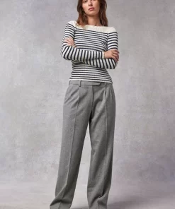 Clothing Rouje | Victor Pants Uni Gris Chine