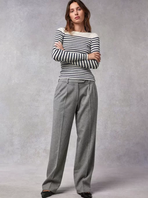 Clothing Rouje | Victor Pants Uni Gris Chine