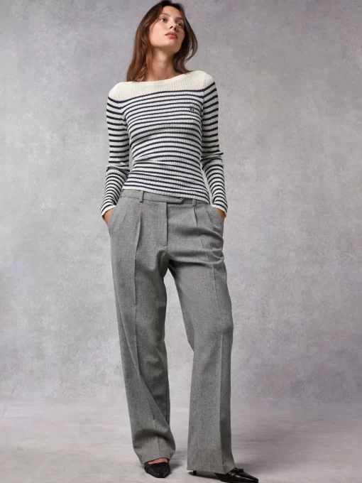 Clothing Rouje | Victor Pants Uni Gris Chine