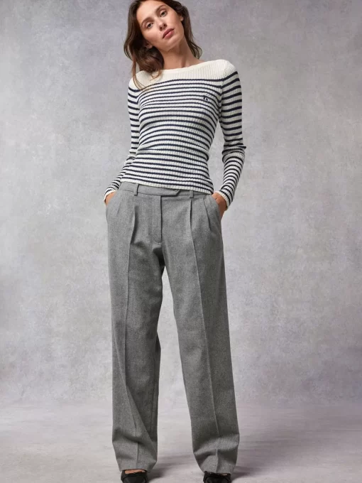 Clothing Rouje | Victor Pants Uni Gris Chine