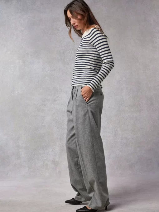 Clothing Rouje | Victor Pants Uni Gris Chine