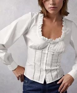 Clothing Rouje | Wendy Shirt Uni Blanc