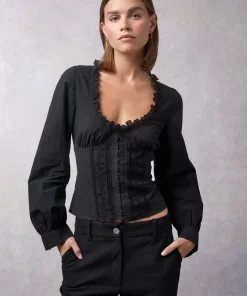 Clothing Rouje | Wendy Shirt Uni Noir