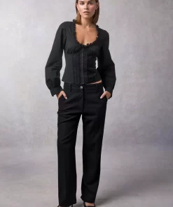 Clothing Rouje | Wendy Shirt Uni Noir