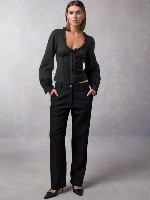 Clothing Rouje | Wendy Shirt Uni Noir