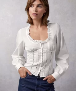 Clothing Rouje | Wendy Shirt Uni Blanc