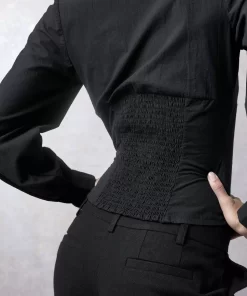 Clothing Rouje | Wendy Shirt Uni Noir