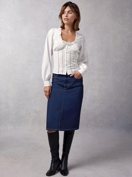 Clothing Rouje | Wendy Shirt Uni Blanc