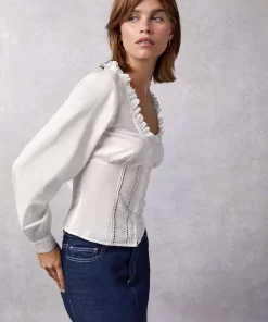 Clothing Rouje | Wendy Shirt Uni Blanc