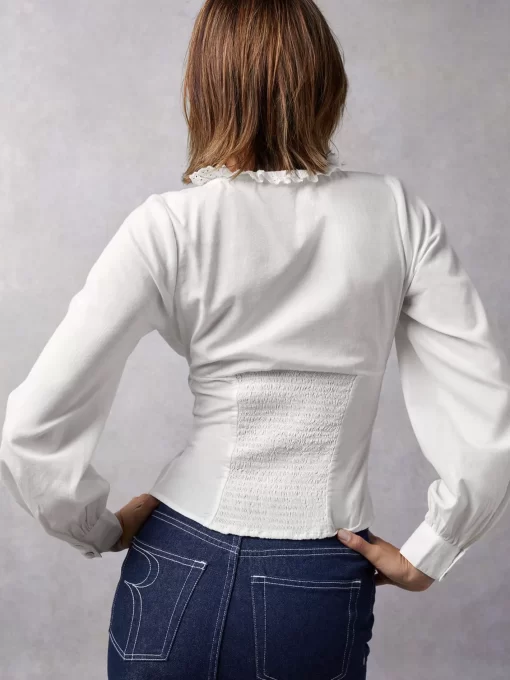 Clothing Rouje | Wendy Shirt Uni Blanc
