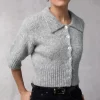 Clothing Rouje | Yves Cardigan Uni Gris Clair
