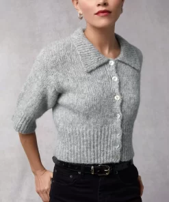 Clothing Rouje | Yves Cardigan Uni Gris Clair