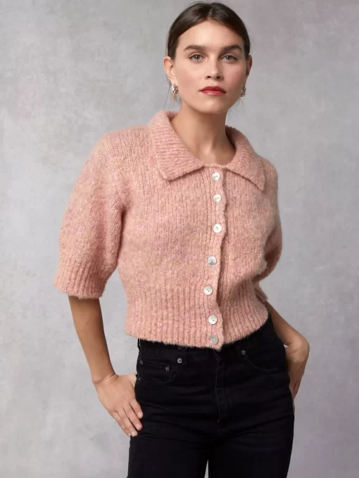 Clothing Rouje | Yves Cardigan Uni Rose