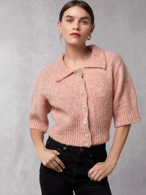Clothing Rouje | Yves Cardigan Uni Rose