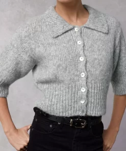 Clothing Rouje | Yves Cardigan Uni Gris Clair