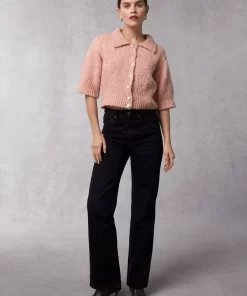Clothing Rouje | Yves Cardigan Uni Rose