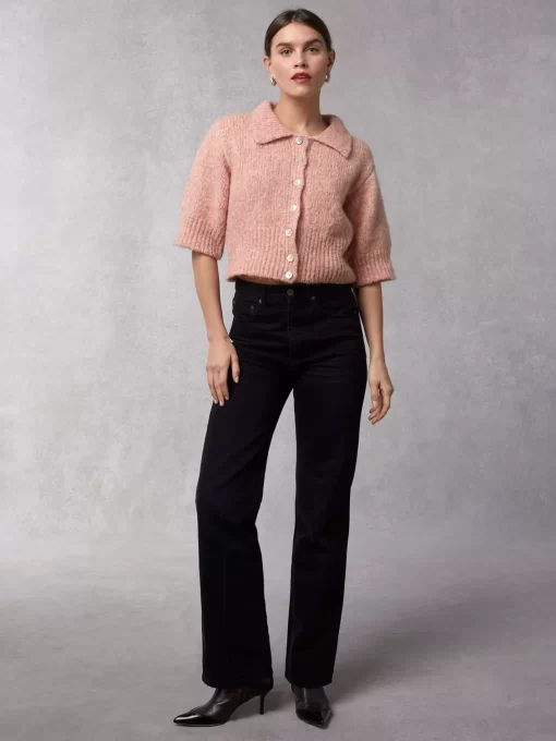 Clothing Rouje | Yves Cardigan Uni Rose