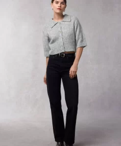 Clothing Rouje | Yves Cardigan Uni Gris Clair