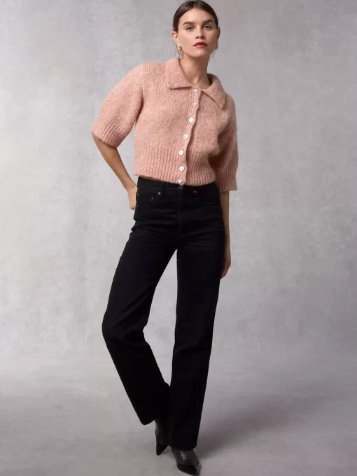 Clothing Rouje | Yves Cardigan Uni Rose